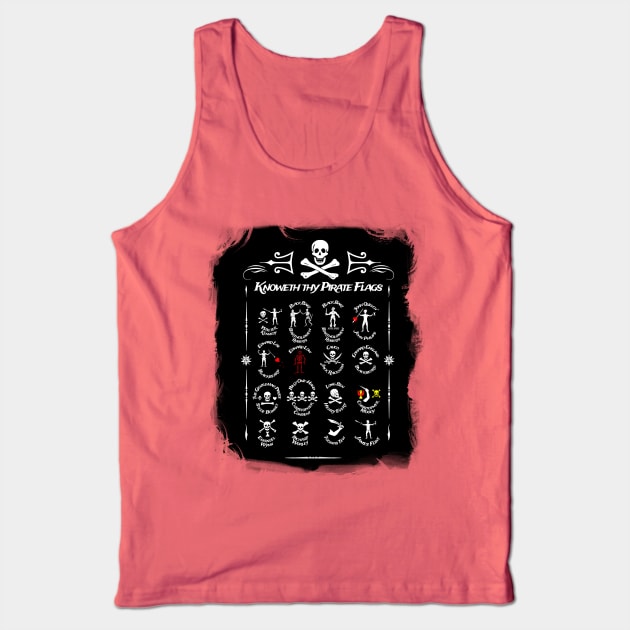 Know thy Pirate Flags of the Caribbean Sea Tank Top by ReidDesigns